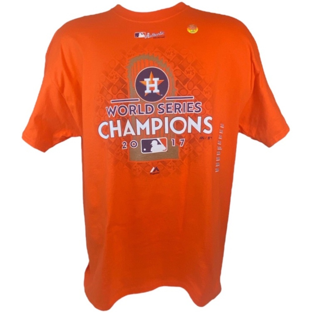 Majestic World Series Champions Tee - Vibrant Orange